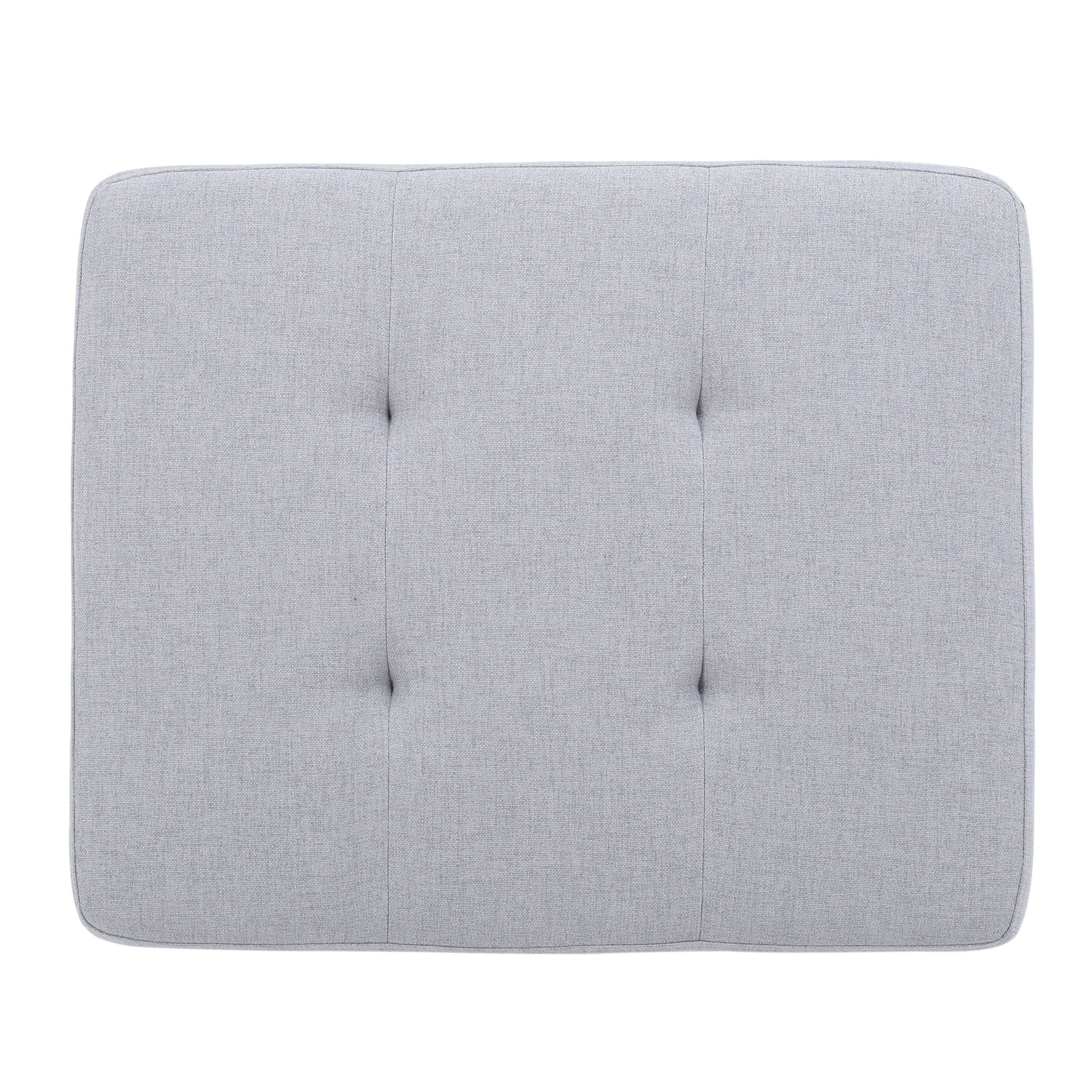Storage Ottoman With Birch Wood Legs And Cushioned Top For Comfort
