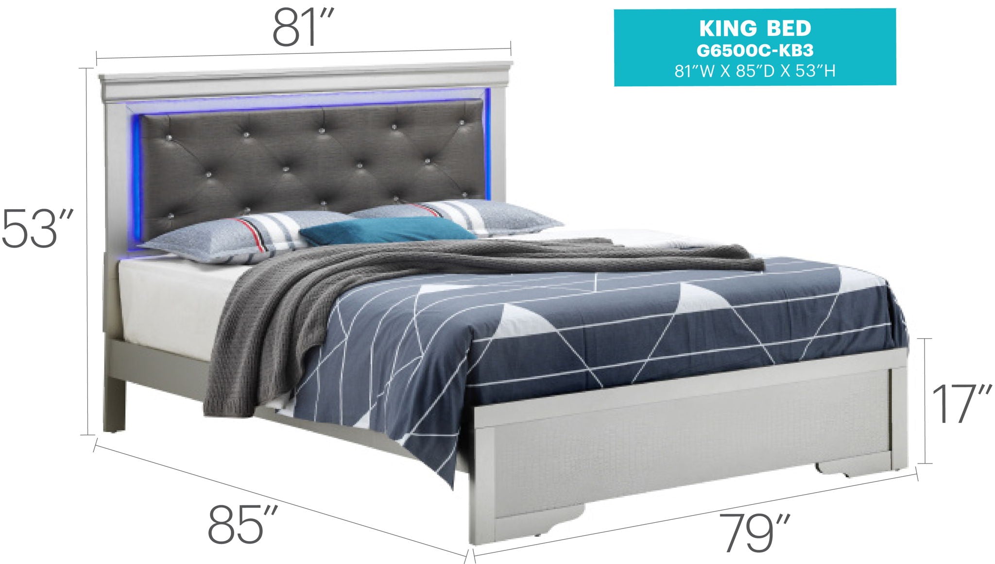 LED Elegant Bed