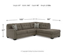 Mahoney 2-Piece Sectional with Ottoman
