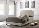 Tamarac Upholstered  Panel Bed Beige