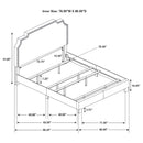 Tamarac Upholstered  Panel Bed Beige