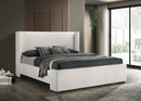 Alamosa Boucle Upholstered  Platform Bed White