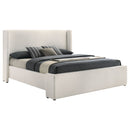 Alamosa Boucle Upholstered  Platform Bed White