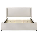 Alamosa Boucle Upholstered  Platform Bed White
