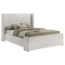 Alamosa Boucle Upholstered  Platform Bed White