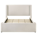 Alamosa Boucle Upholstered  Platform Bed White