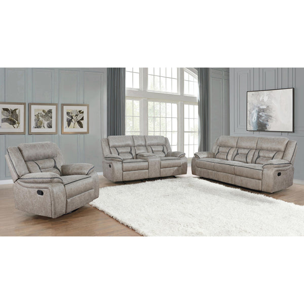 Coaster Furniture Greer 651351-S3 3 pc Reclining Living Room Set IMAGE 1