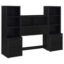 Westpark 3-piece Bedroom Set Bookcase Headboard Black