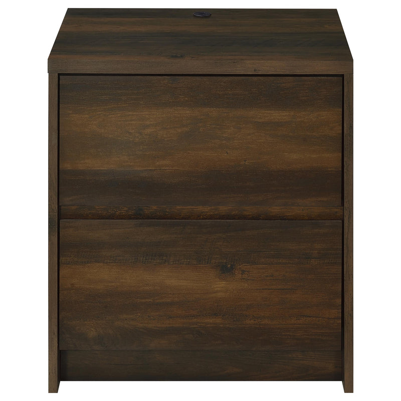 Westpark 2-drawer Nightstand LED Lights and USB Black