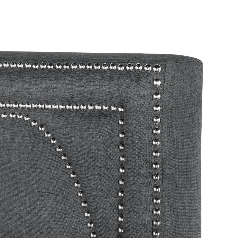Bowfield Upholstered  Panel Bed Charcoal