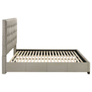 Medley Genuine Leather Panel Platform Bed Black