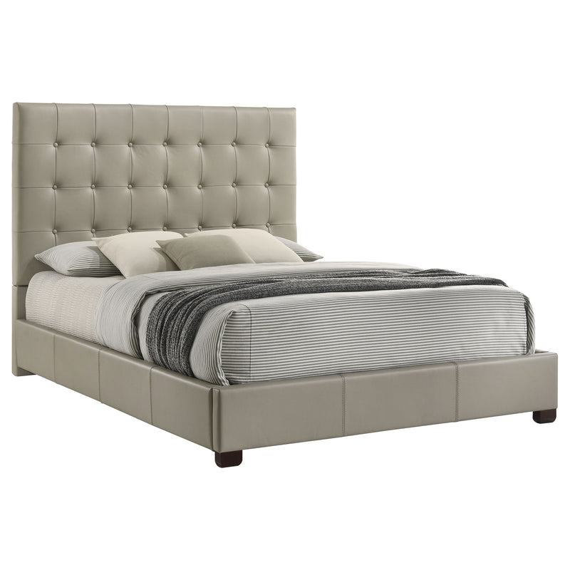 Medley Genuine Leather Panel Platform Bed Black
