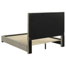 Medley Genuine Leather Panel Platform Bed Black