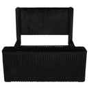 Centergrove Upholstered Queen Wingback TV Bed Black