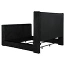 Centergrove Upholstered Queen Wingback TV Bed Black