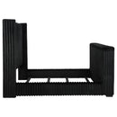 Centergrove Upholstered Queen Wingback TV Bed Black