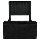 Centergrove Upholstered Queen Wingback TV Bed Black