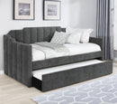 Kingston Upholstered  Daybed with Trundle Charcoal