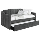 Kingston Upholstered  Daybed with Trundle Charcoal