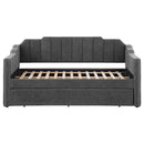 Kingston Upholstered  Daybed with Trundle Charcoal