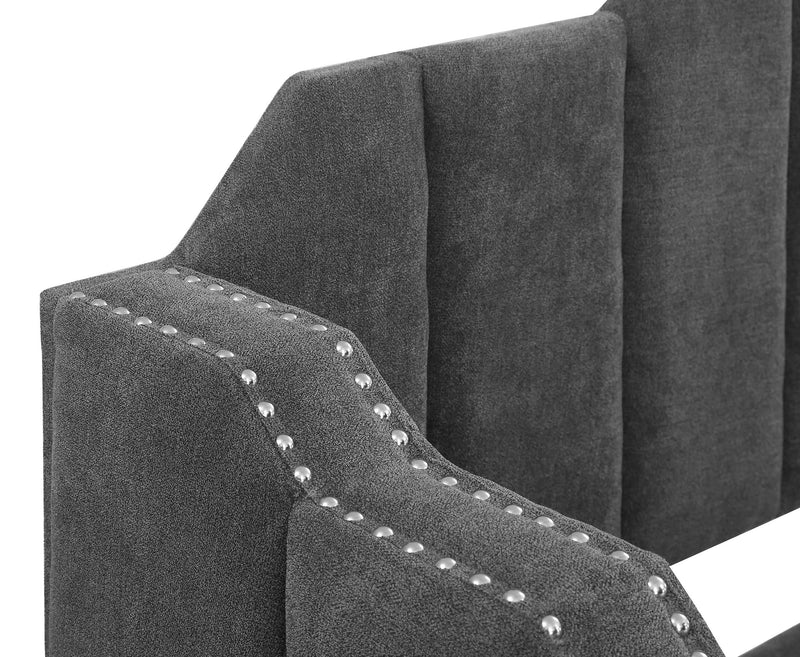 Kingston Upholstered  Daybed with Trundle Charcoal