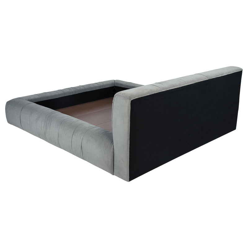 Wilshire Upholstered California King Platform Bed Grey