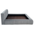 Wilshire Upholstered California King Platform Bed Grey