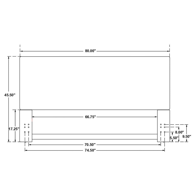 Kosmo Upholstered King Panel Headboard Sand