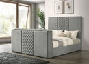 Tara 61-inch Upholstered  Panel TV Bed Grey