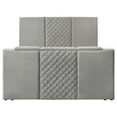 Tara 61-inch Upholstered  Panel TV Bed Grey