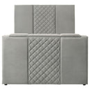 Tara 61-inch Upholstered  Panel TV Bed Grey
