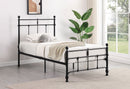 Novak 48-inch Metal  Open Frame Bed Matte Black