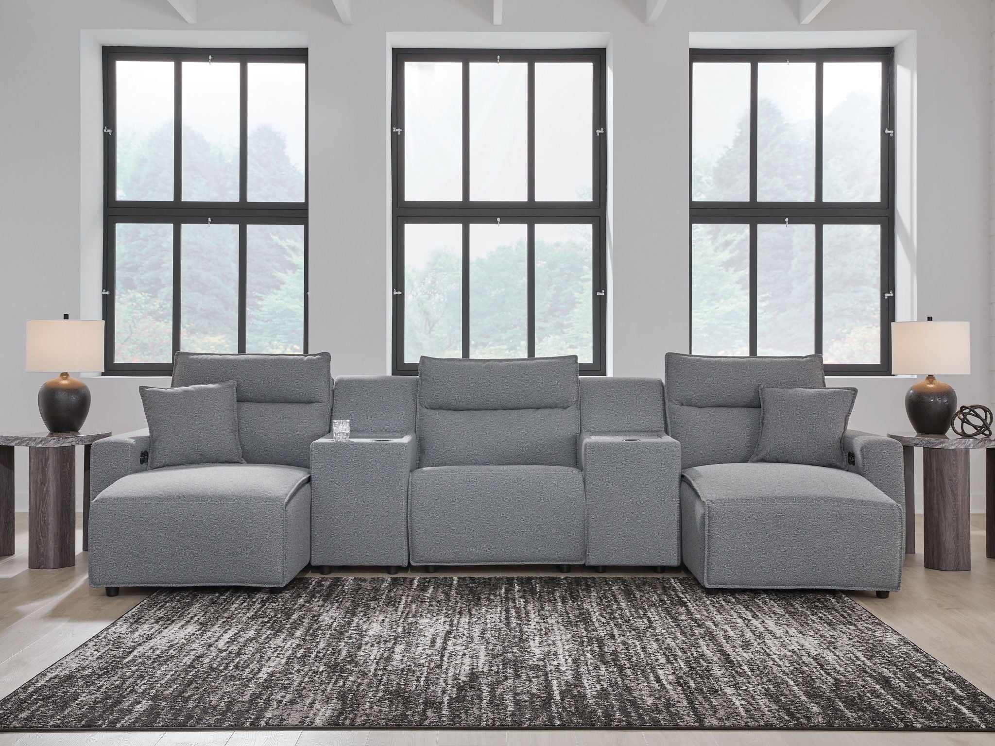 ModMax II - Salt And Pepper - Reclining Sectional
