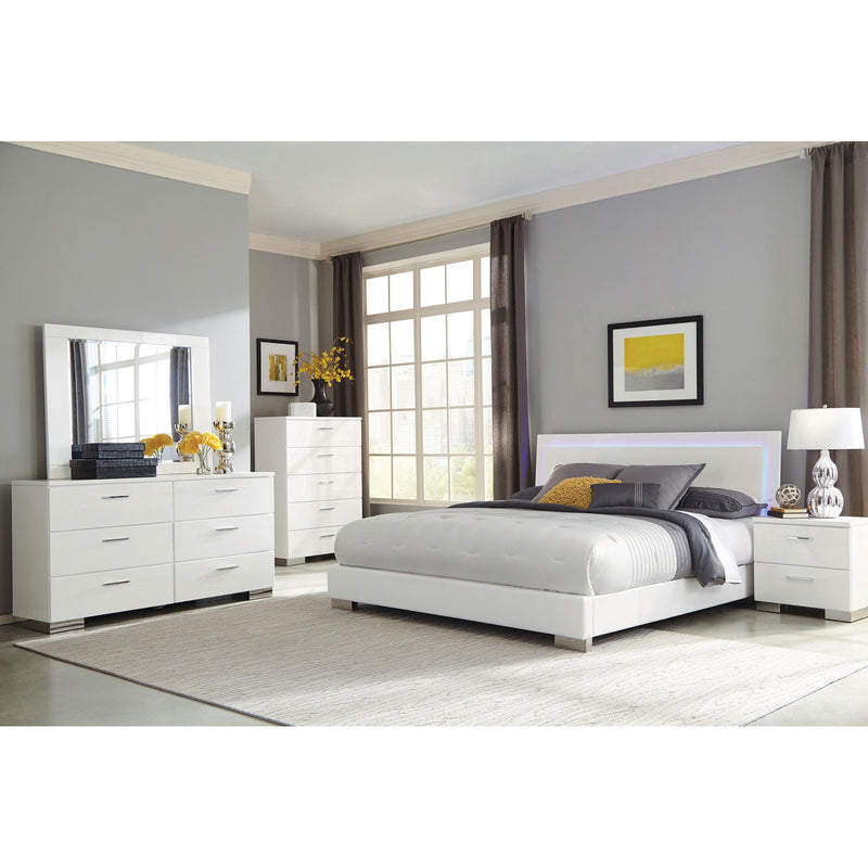 Diamond Modern Furniture COA Felicity King Upholstered Platform Bed 203500KE IMAGE 7