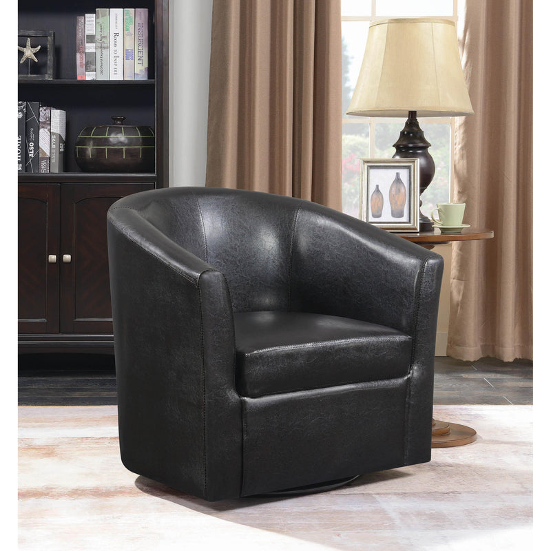 Coaster Furniture Stationary Fabric and Leather Look Accent Chair 902098 IMAGE 2