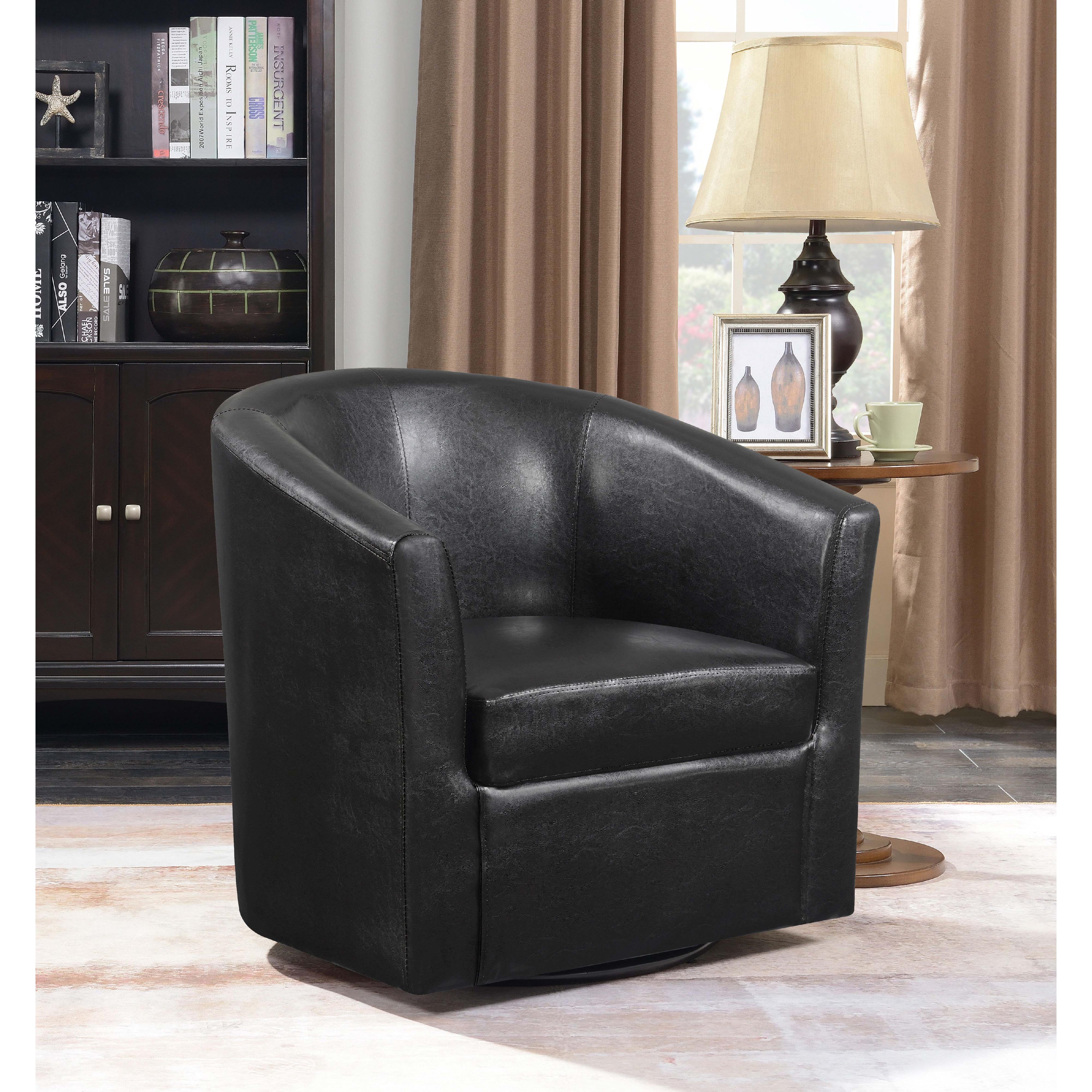 Diamond Modern Furniture COA Turner Stationary Fabric and Leather Look Accent Chair 902098 IMAGE 7