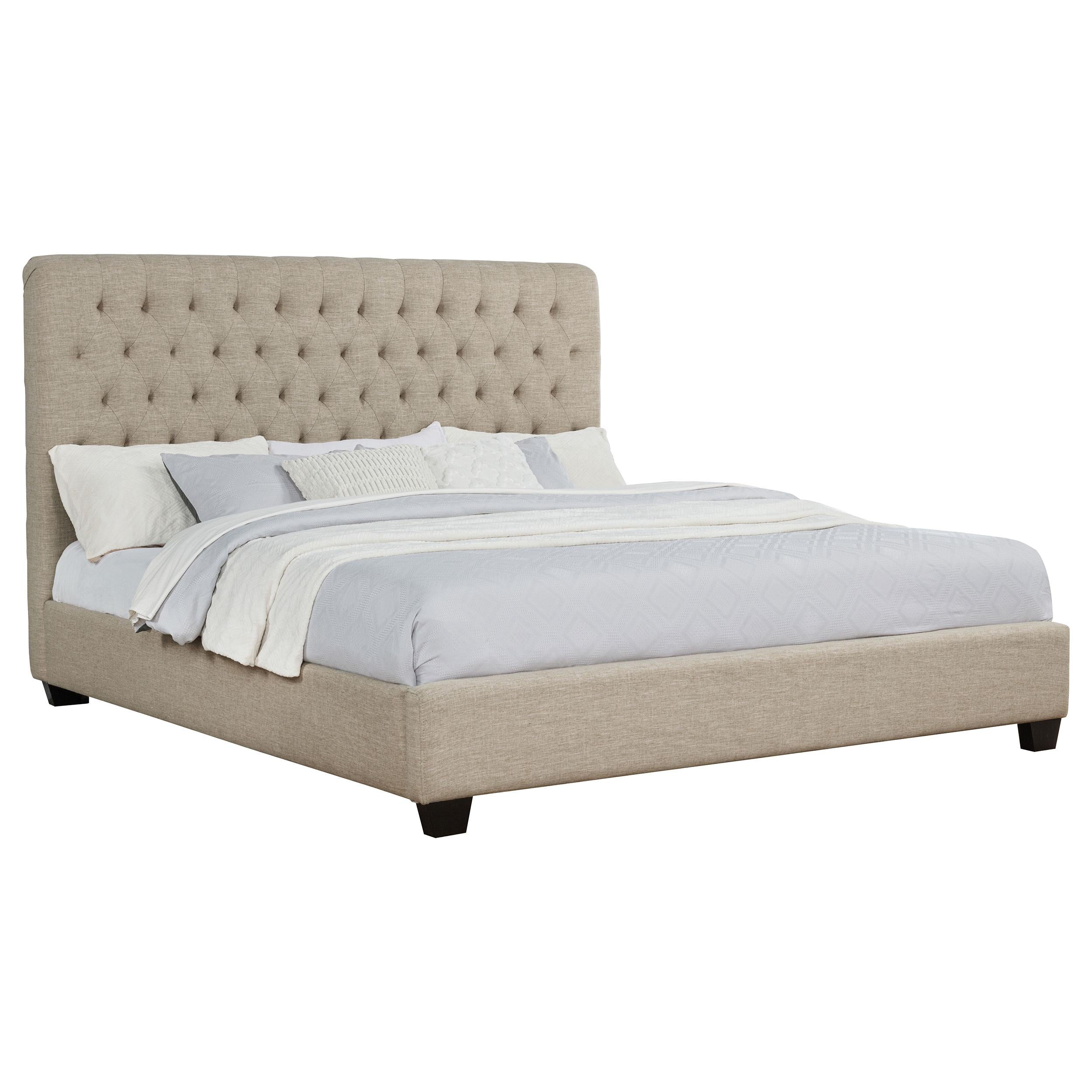 Diamond Modern Furniture COA Chloe King Upholstered Platform Bed 300007KE IMAGE 2