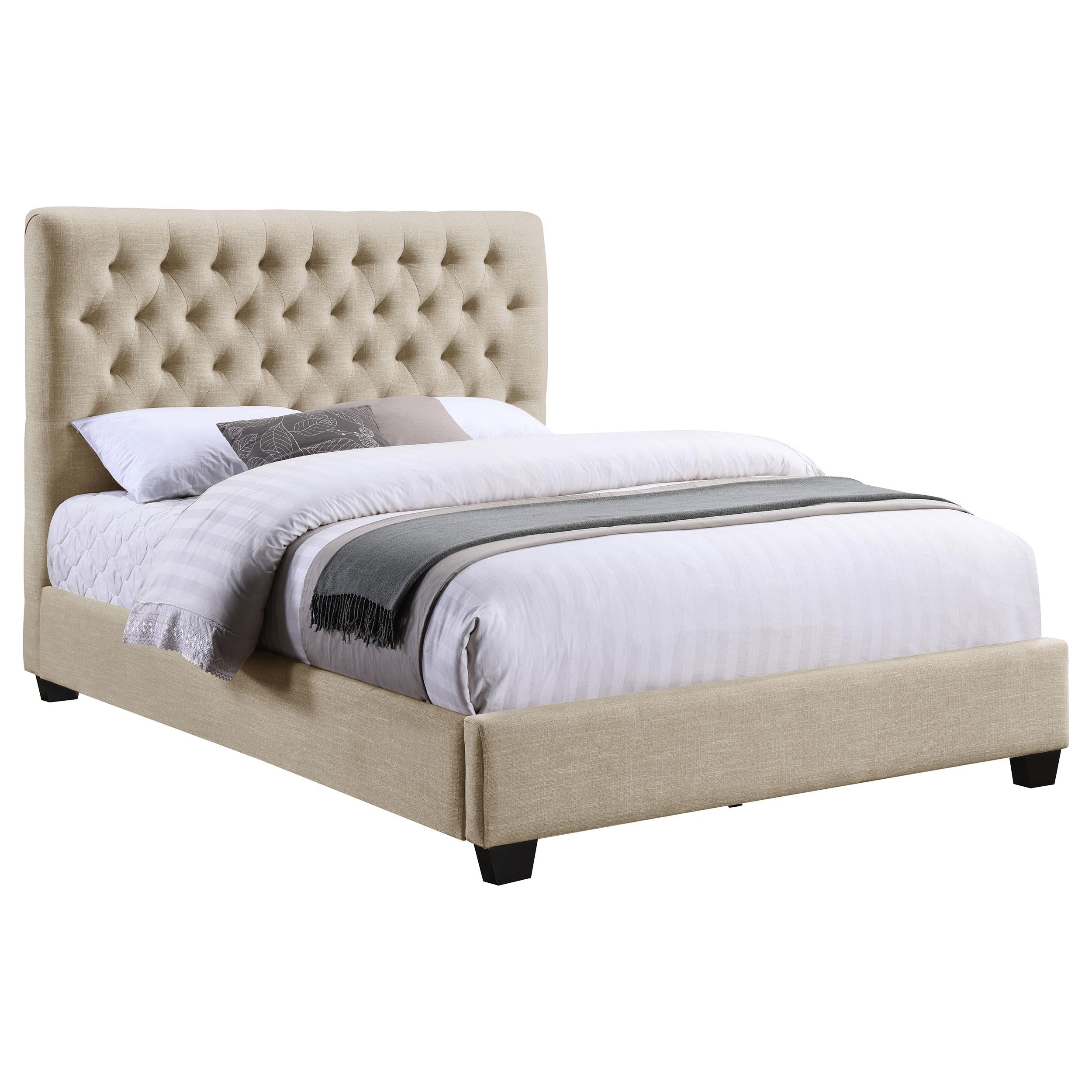 Diamond Modern Furniture COA Chloe Full Upholstered Platform Bed 300007F IMAGE 2