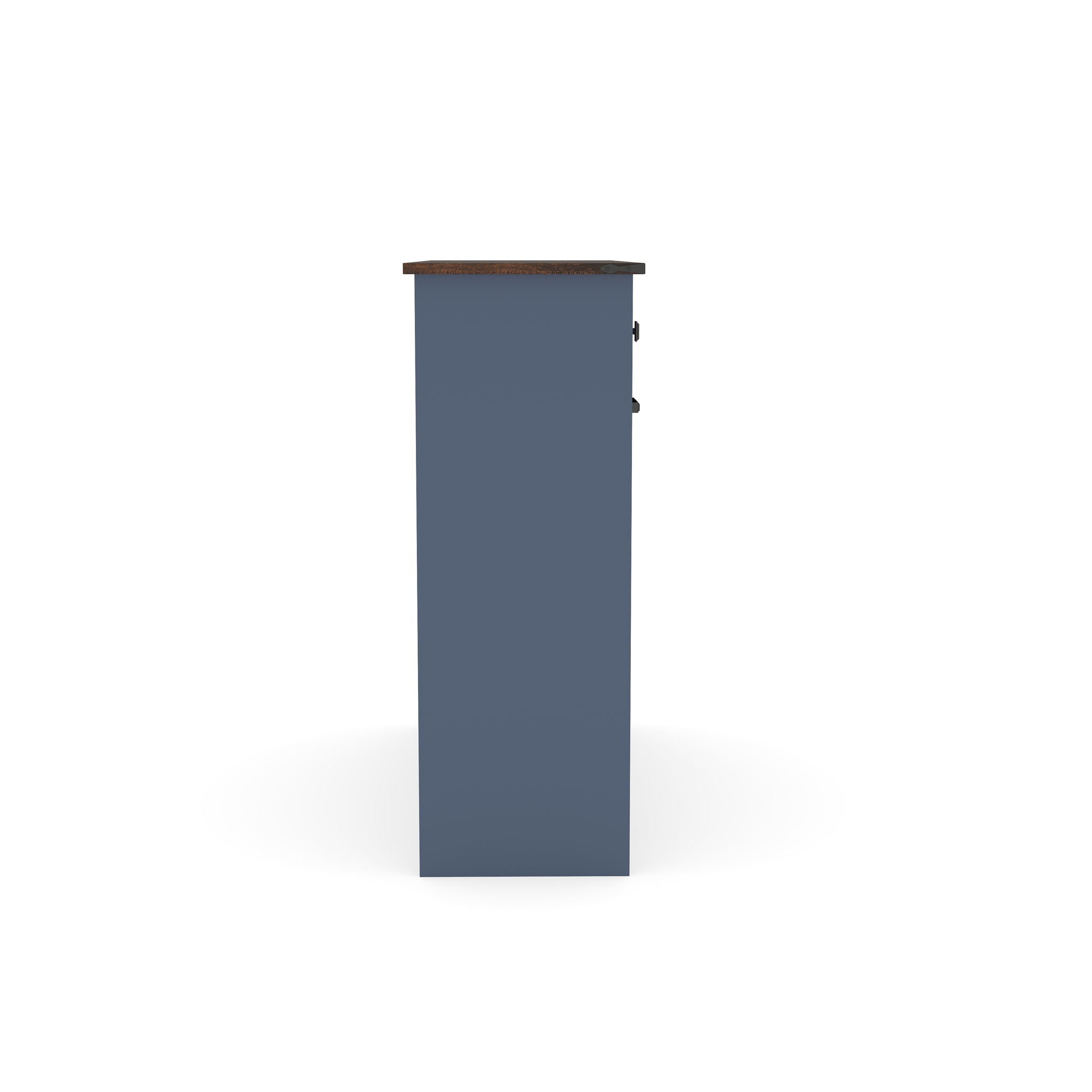 Double Tilt Out Trash Cabinet With Hideaway Drawer And Barn Door Style