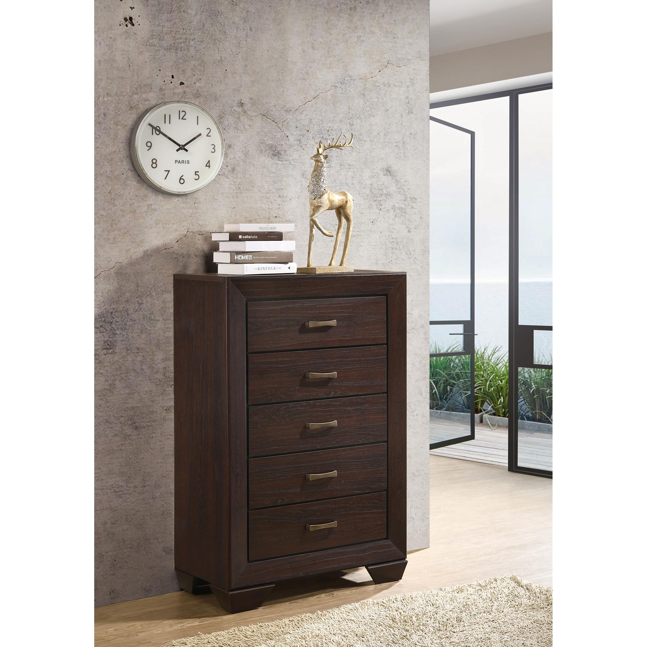 Diamond Modern Furniture COA Fenbrook 5-Drawer Chest 204395 IMAGE 9