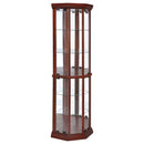 Appledale 6-shelf Corner Curio Display Cabinet Medium Brown