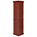 Appledale 6-shelf Corner Curio Display Cabinet Medium Brown