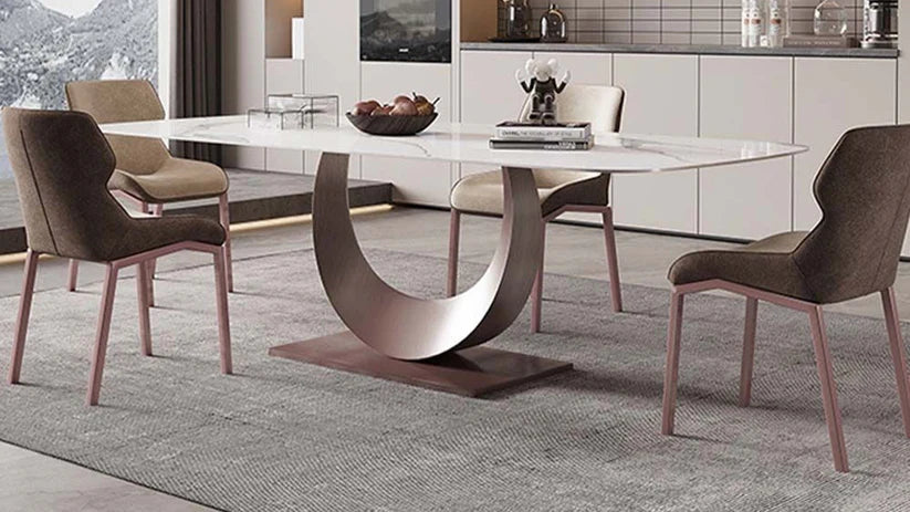71" Tommy White Top Dining Table