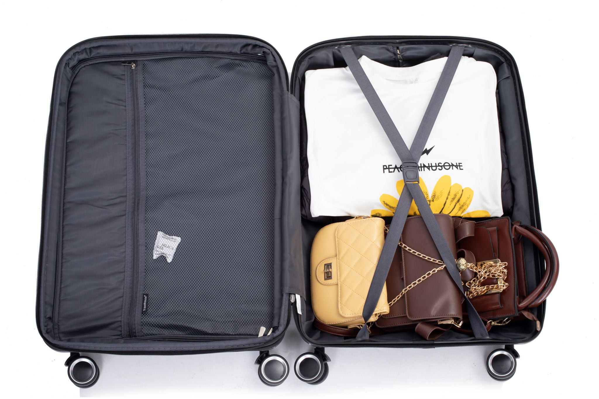Expandable Hardshell Suitcase Double Spinner Wheels Luggage Sets