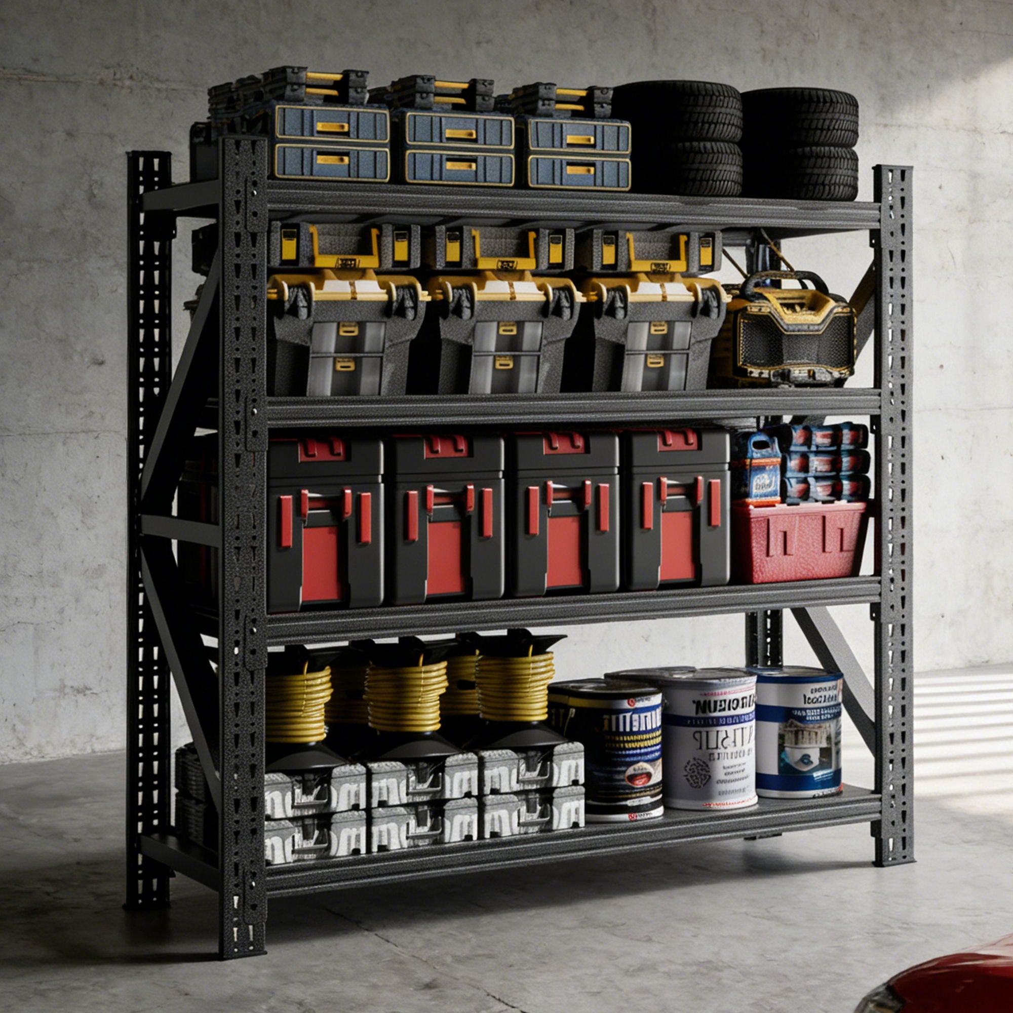 Heavy Duty 4 Shelf Garage Shelving Unit