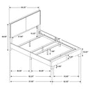 Boyd Upholstered California King Panel Bed Charcoal