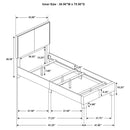 Boyd Upholstered California King Panel Bed Charcoal