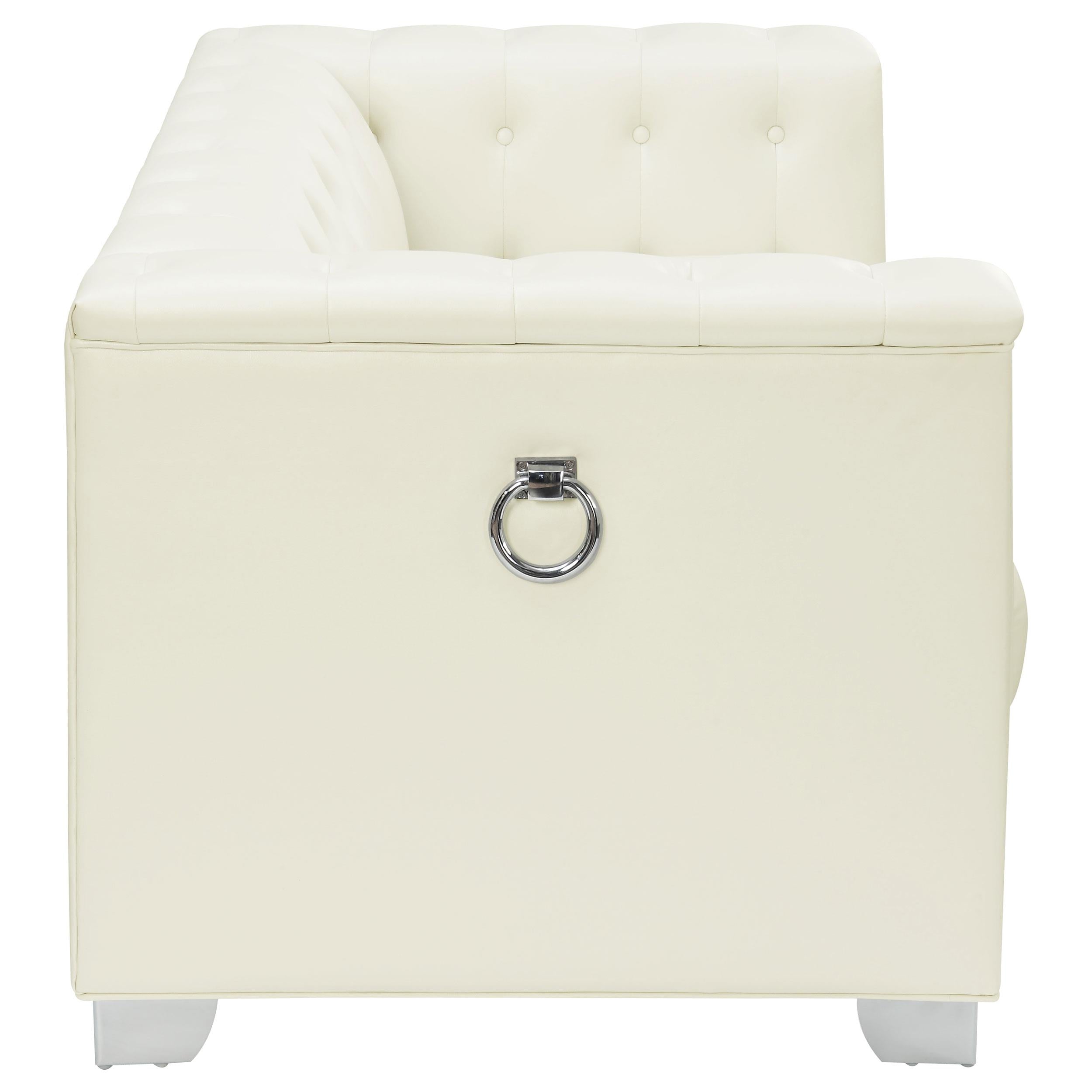 Diamond Modern Furniture COA Chaviano Stationary Leatherette Loveseat 505392 IMAGE 6