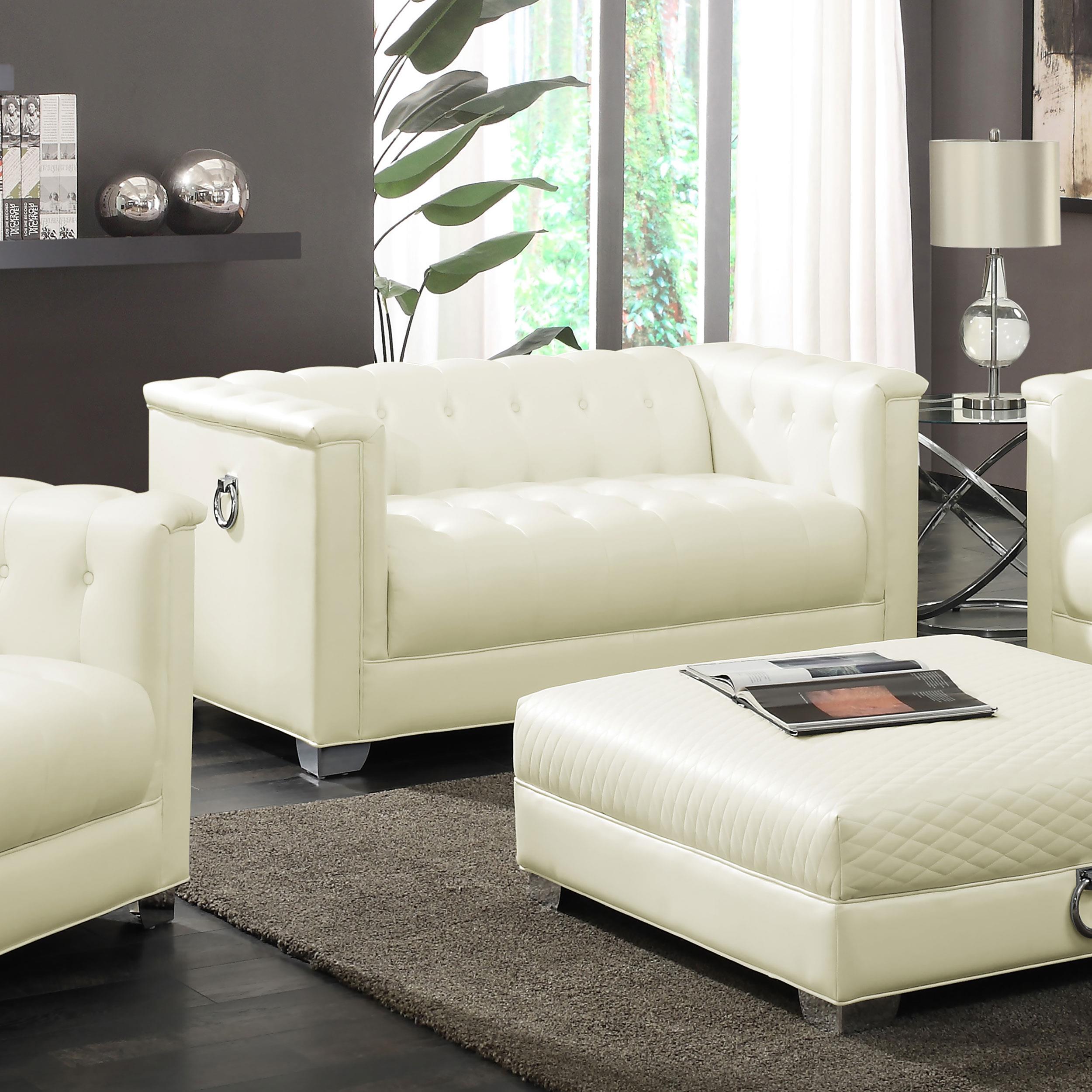 Diamond Modern Furniture COA Chaviano Stationary Leatherette Loveseat 505392 IMAGE 7