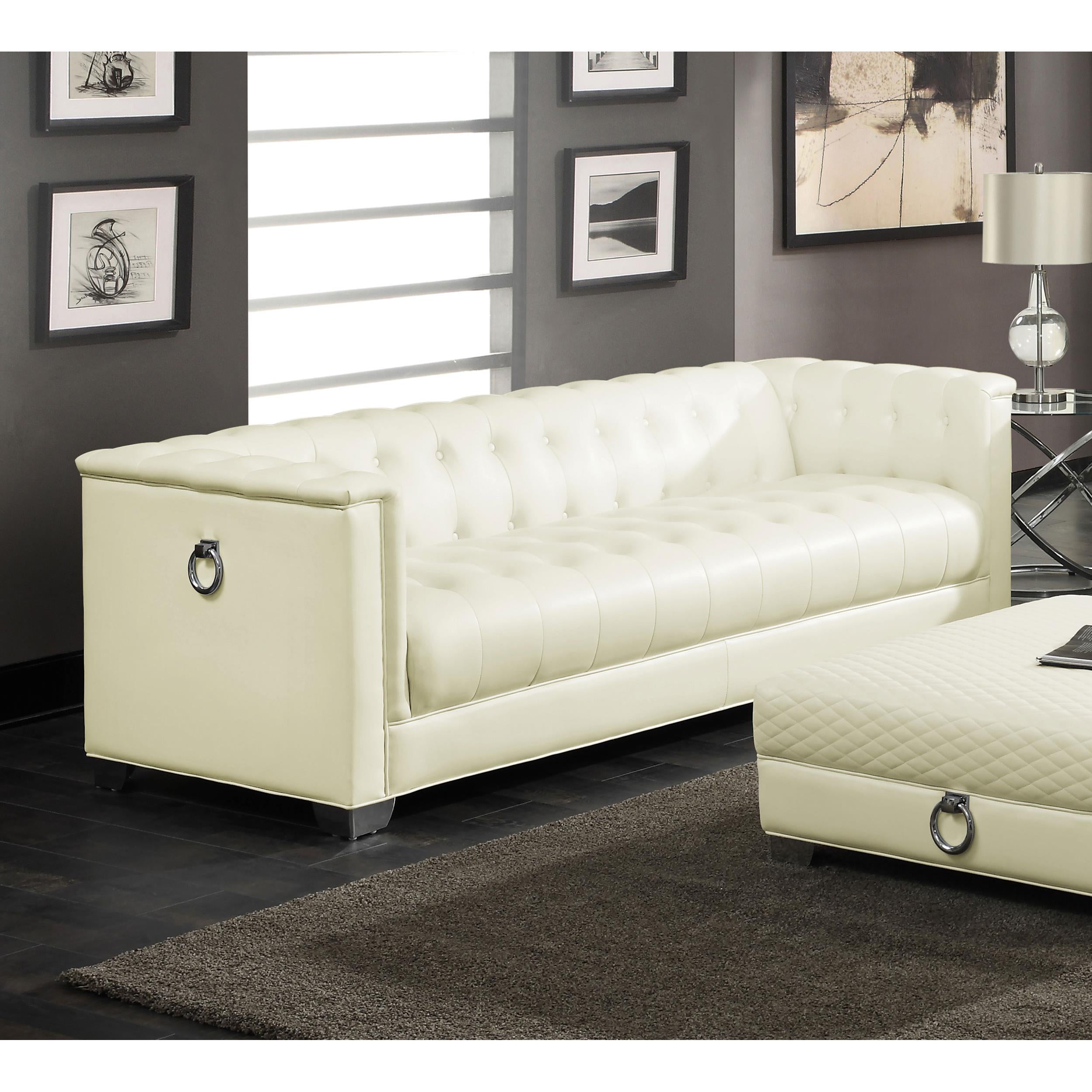 Diamond Modern Furniture COA Chaviano Stationary Leatherette Sofa 505391 IMAGE 7